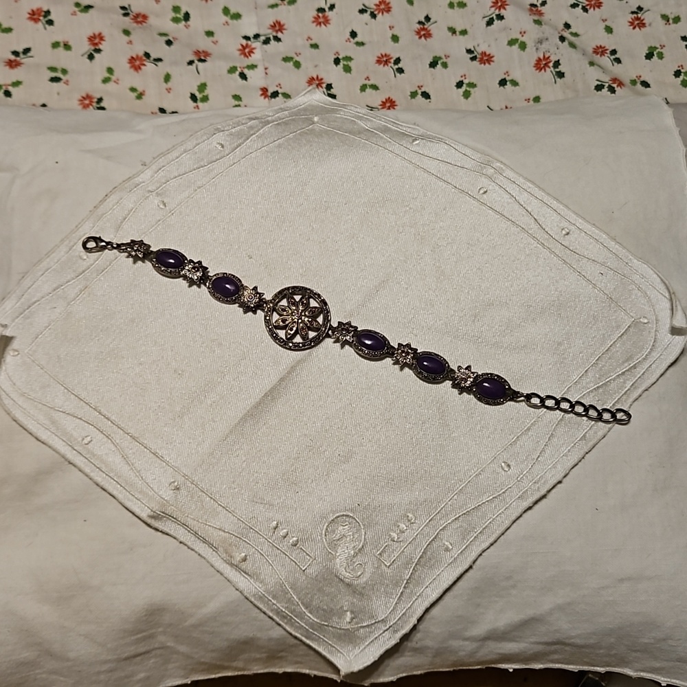 Premier Designs Purple and Silver Tone Bracelet - Picture 2 of 5